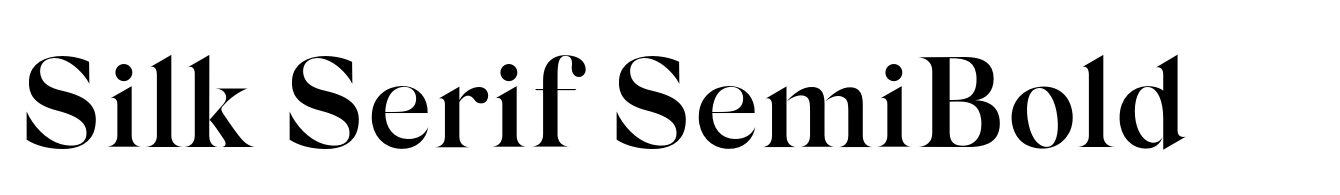 Silk Serif SemiBold